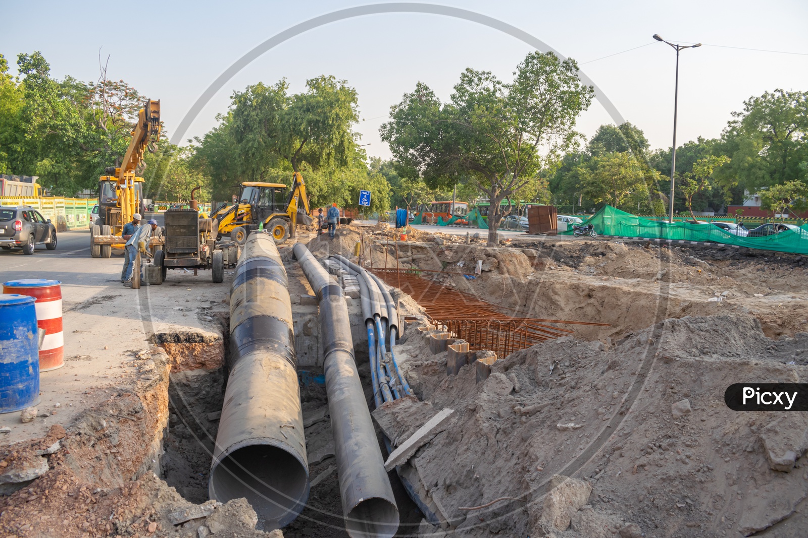 Construction site near Pragati Maidan, Delhi