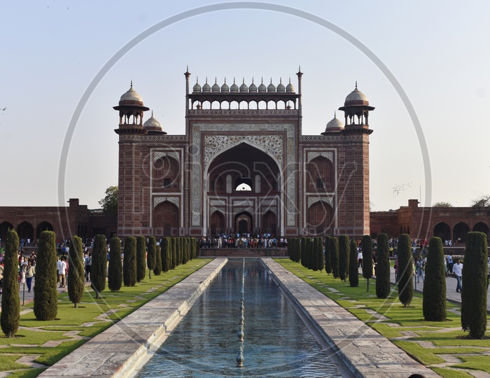 Great Entrance Or Entrance Gate  To The Taj Mahal
