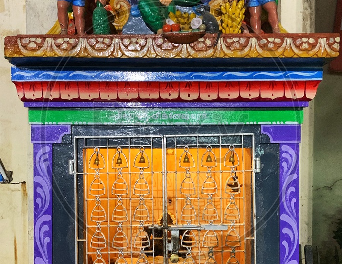 Temple at the road corner in Kanchipuram