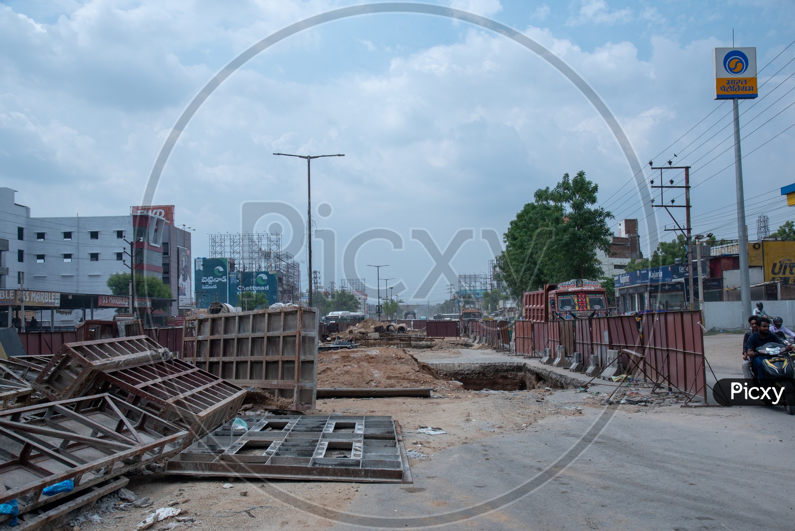 Strategic Road Development  Plan  ( SRDP )  Construction Work  In Progress in Hyderabad