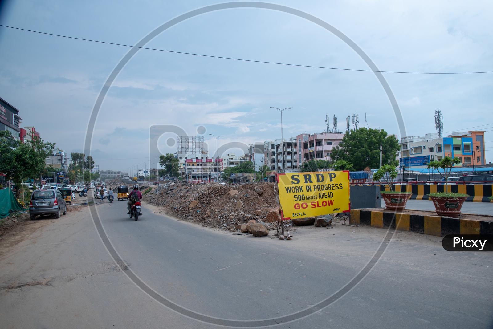 Strategic Road Development  Plan  ( SRDP )  Construction Work  In Progress in Hyderabad