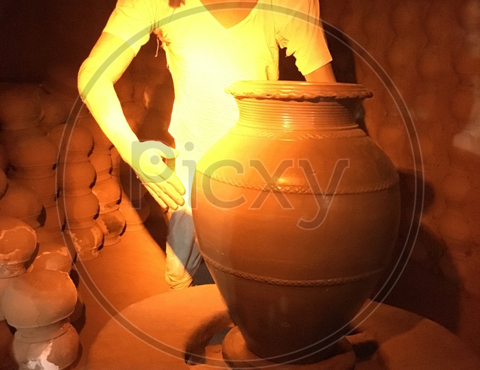 Wax Models of  Pottery Or Clay pots Making