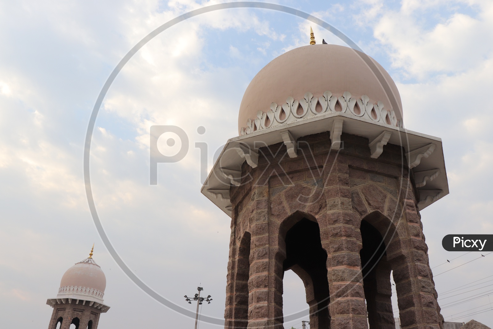 Architectural View Of Minar Or Dome Shaped Hover Pillar At  Mozamjahi Market