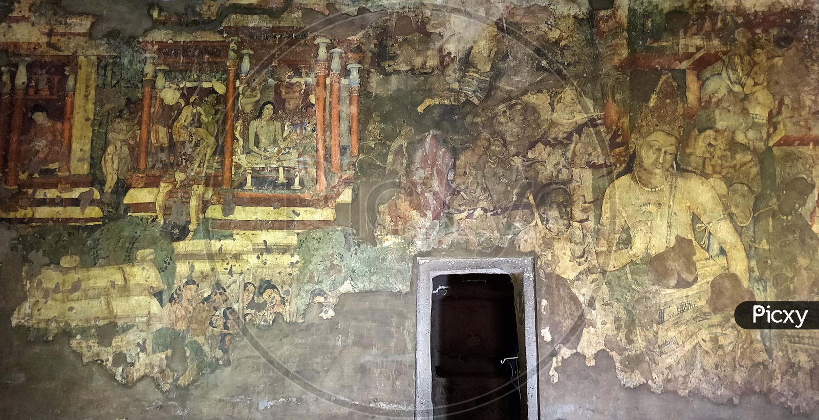 Ancient Wall Arts or Wall Paintings of Indian Civilization at Ajanta Caves