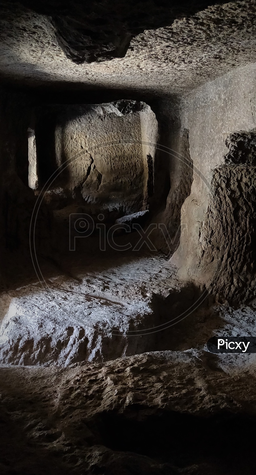 Naturally Formed rock Caves At Ajanta  Caves