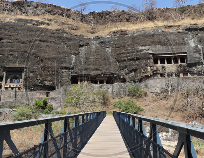 A Bridge Constructed on a Water Channel at Ajanta Caves In Deccan Plateau
