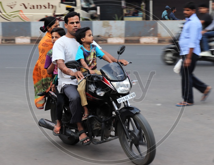 A Family On Bike