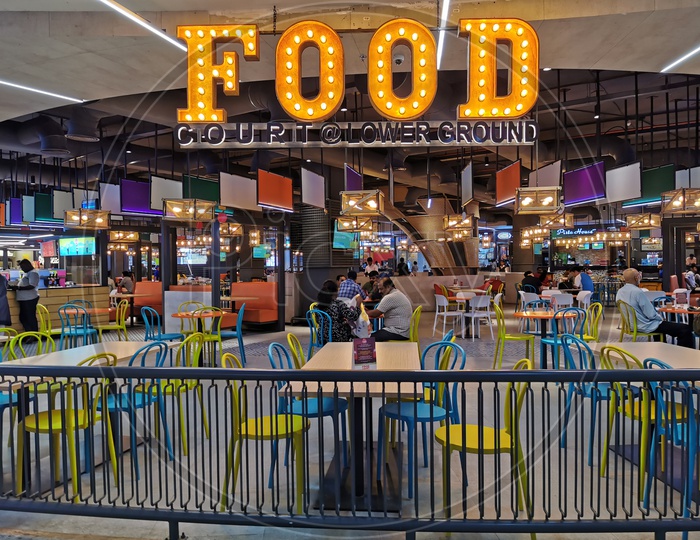 Food Court   Led Board  in a Mall