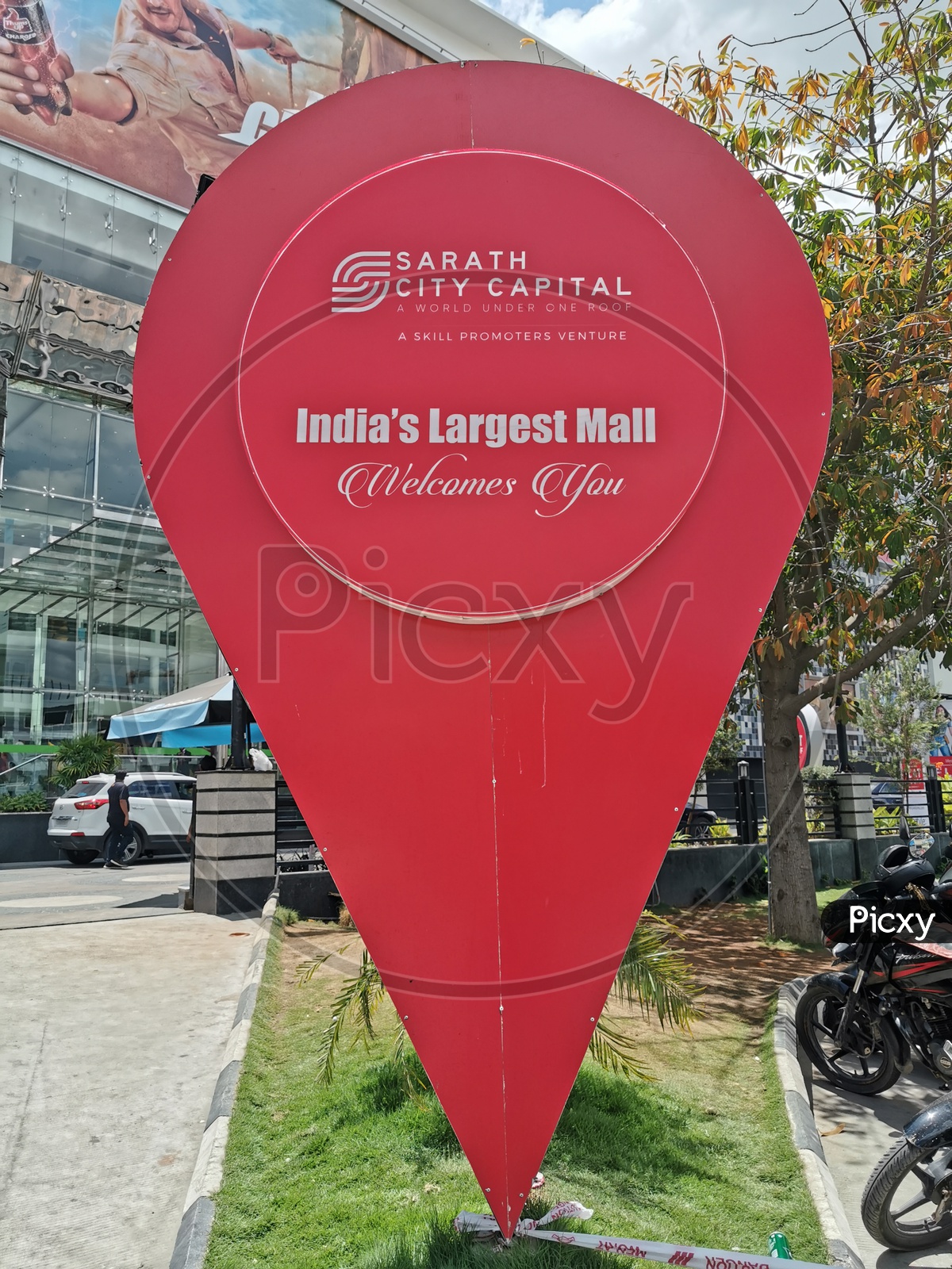 Sarath City Capital Mall  Welcome Board