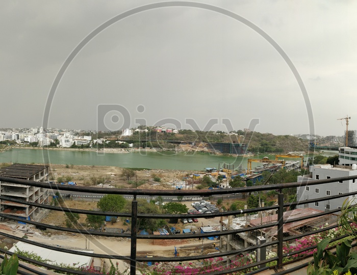 Durgam Cheruvu view from Inorbit mall
