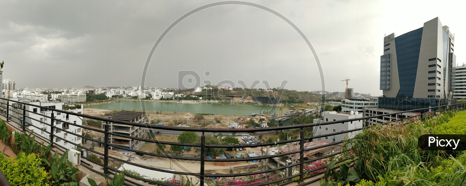 Durgam Cheruvu view from Inorbit mall