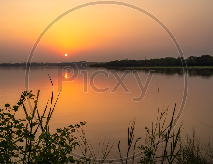 Sunset at Sukhna lake