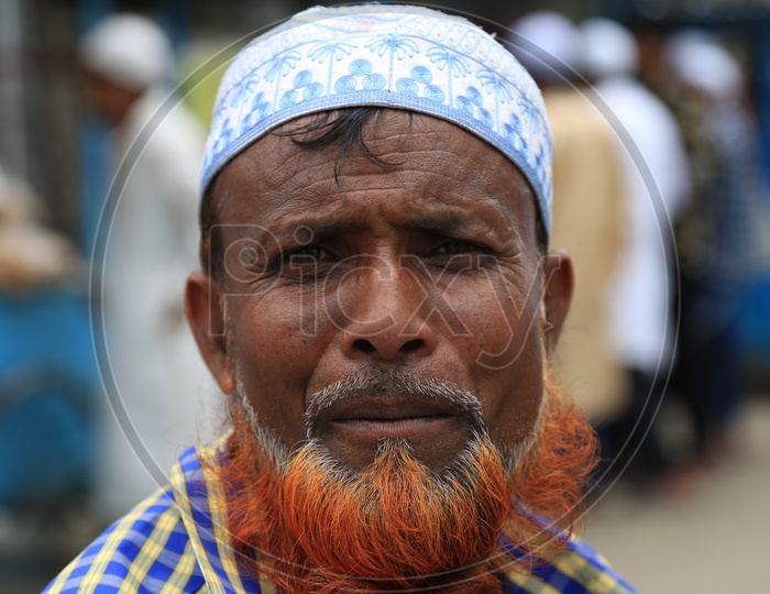 Potrait of Old Muslim Man