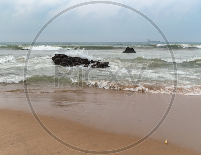 View of  Rama Krishna beach (R.K.Beach), Vishakapatnam/Vizag.