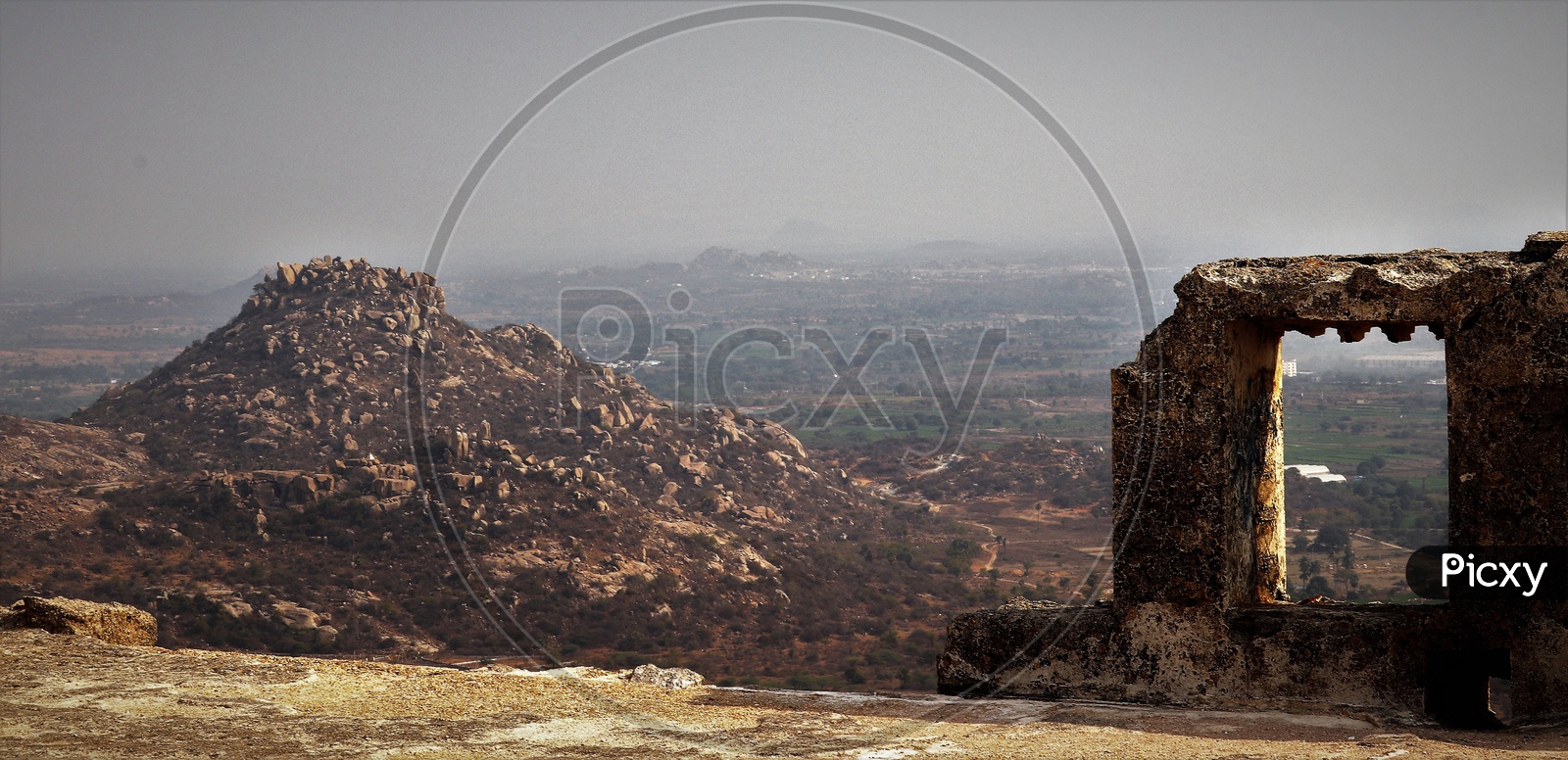 A View Of Hill From Bhongir Fort