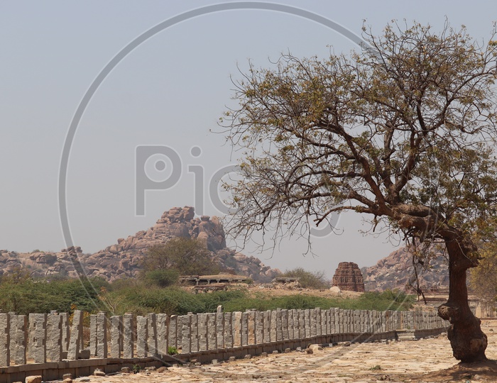 Old Ruins Of Ancient Temples In Hampi