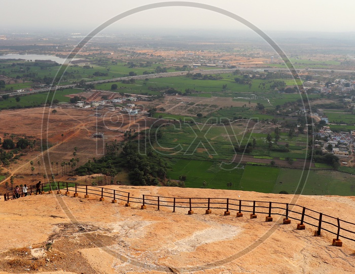 A View Of Railway track From The Bhongir Fort