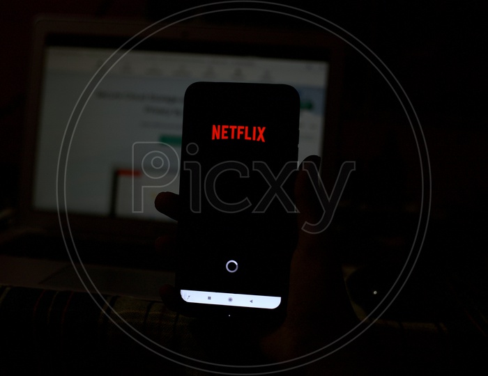 Netflix start page on a phone.