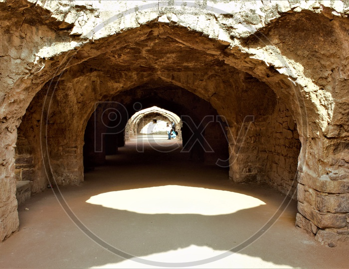 Domes Built In Corridors At Golconda Fort