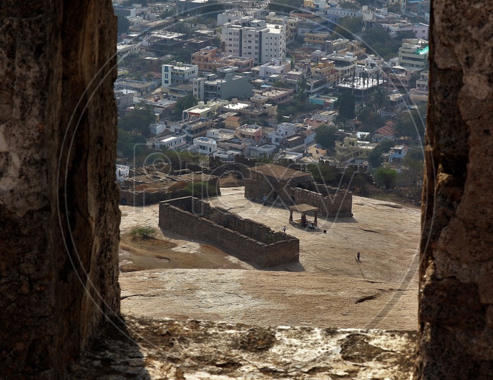 A View of City Scape From The Windows Of Bhongir Fort