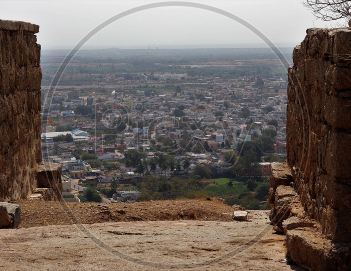 A View Of City Scape From Bhongir Fort