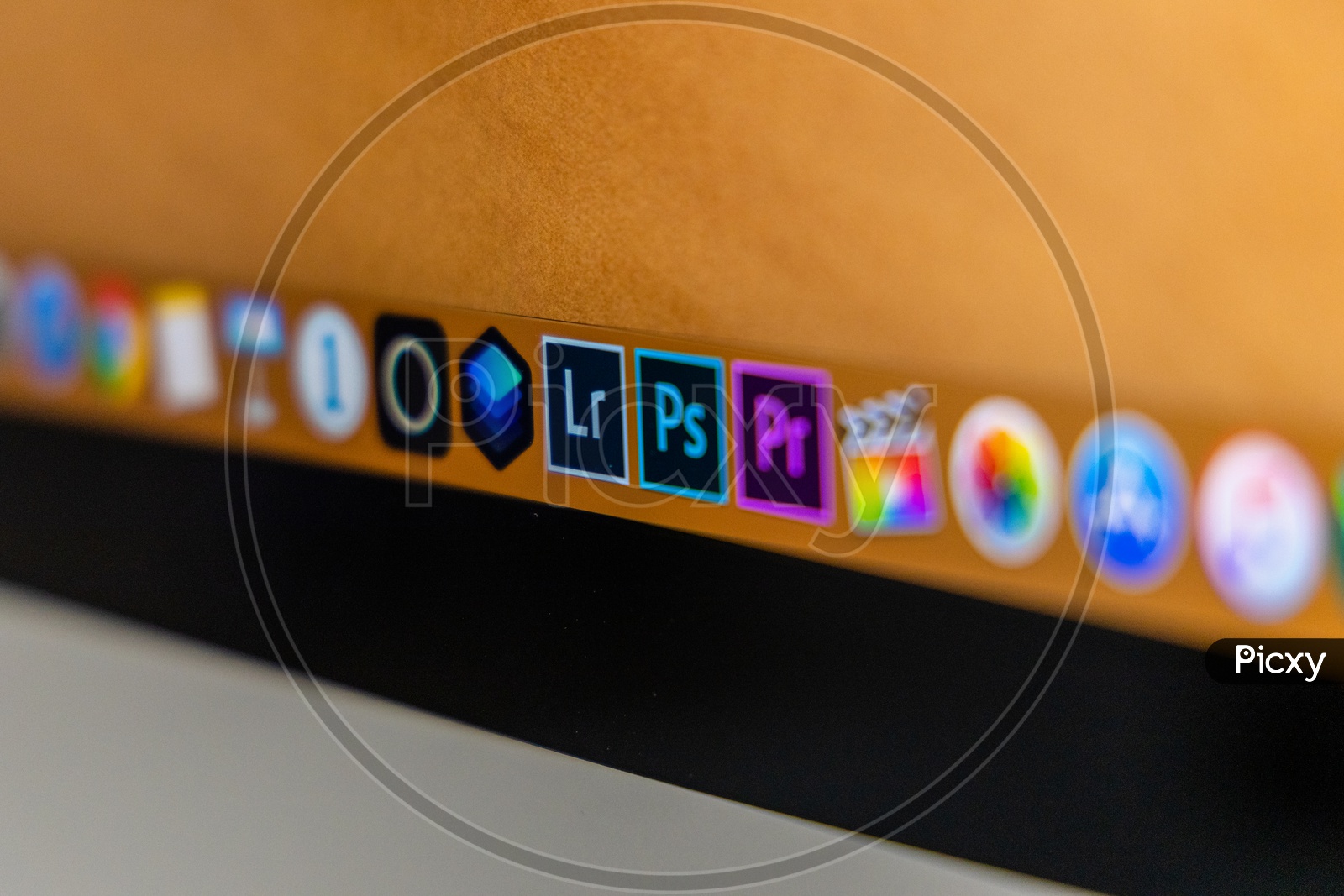 Adobe Lightroom Classic  ( LR ) And  Adobe Photoshop ( PS )  Installed Or Icons On a Desktop Or Computer Screen  Closeup