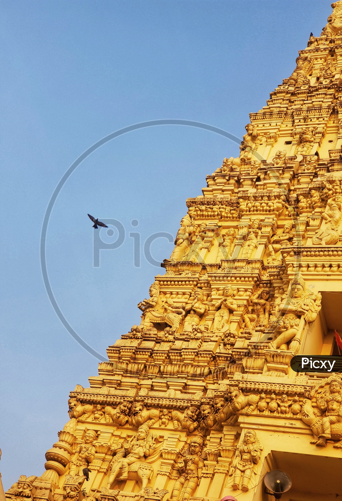 A Composition Shot Of Architecture Of Hindu Temple Shrine