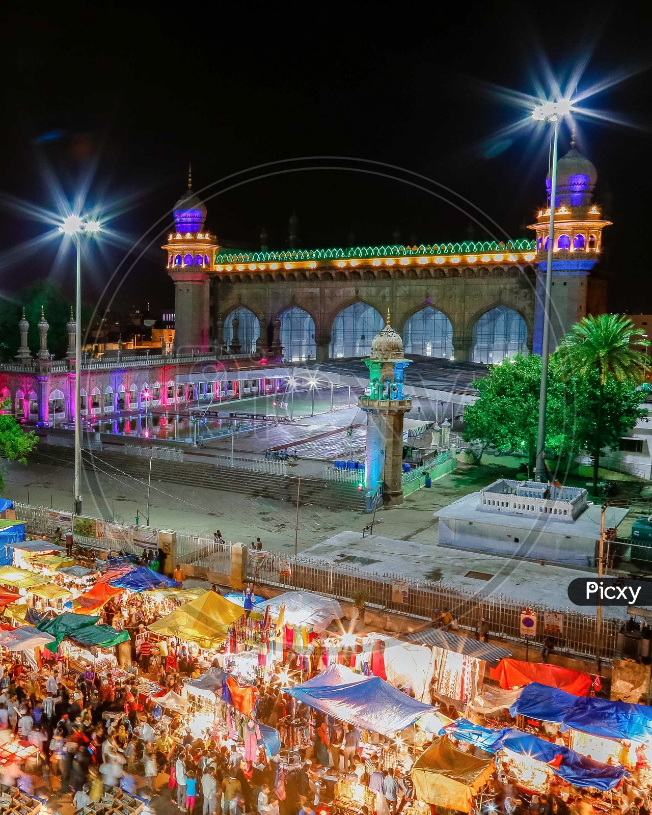 Mecca Masjid on the night of Eid