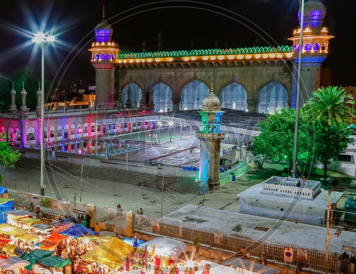 Mecca Masjid on the night of Eid