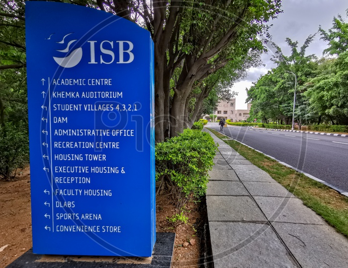 Direction Signboard in ISB (Indian School of Business) Campus