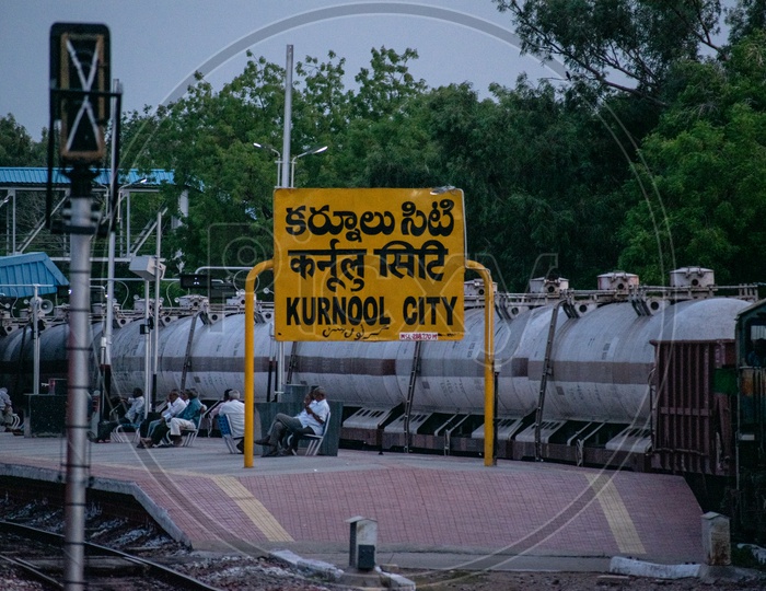 Kurnool City  Railway Station  Name Board