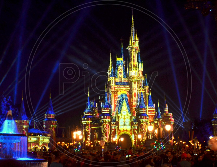 Magic Kingdom Holiday lights Extravaganza
