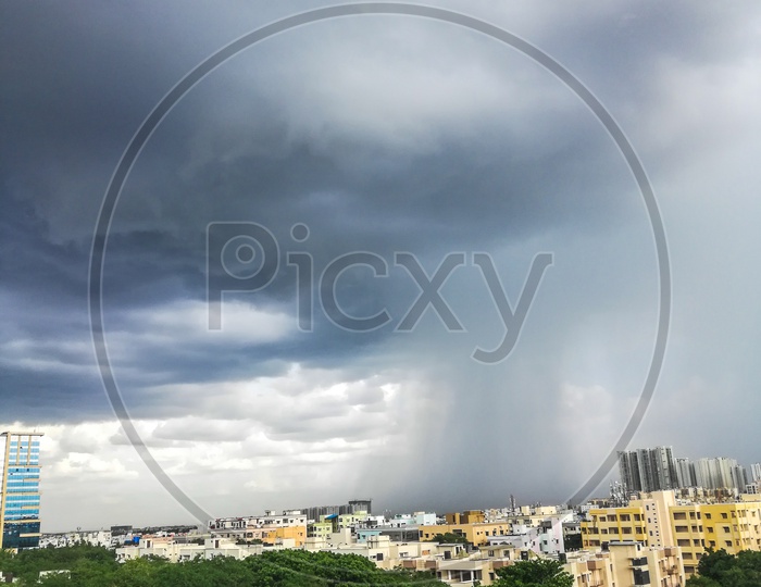 Raining started in Hyderabad