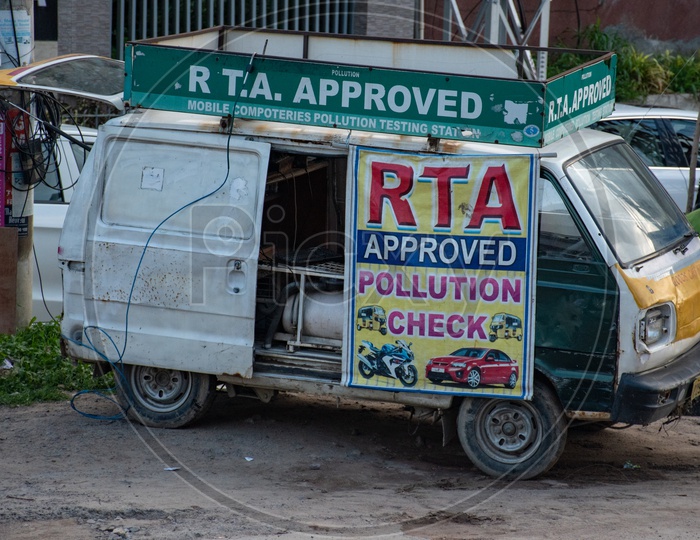 R.T.A approved Pollution check vehicle.