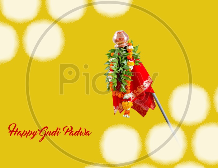Gudi Padwa  Marathi New Year  Wishes Template  With Spacing