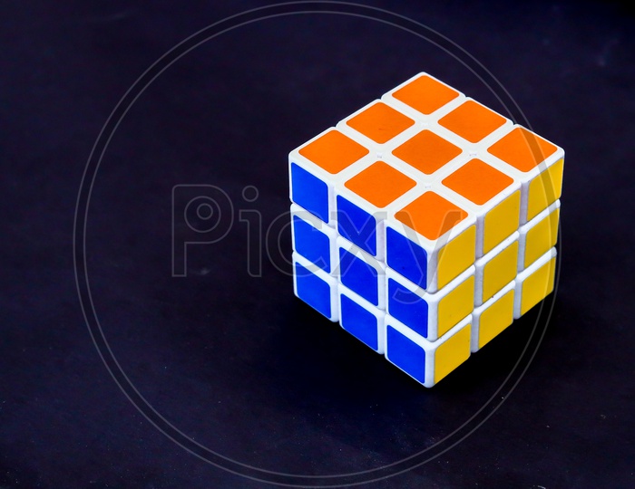 Rubik's Cube with black background