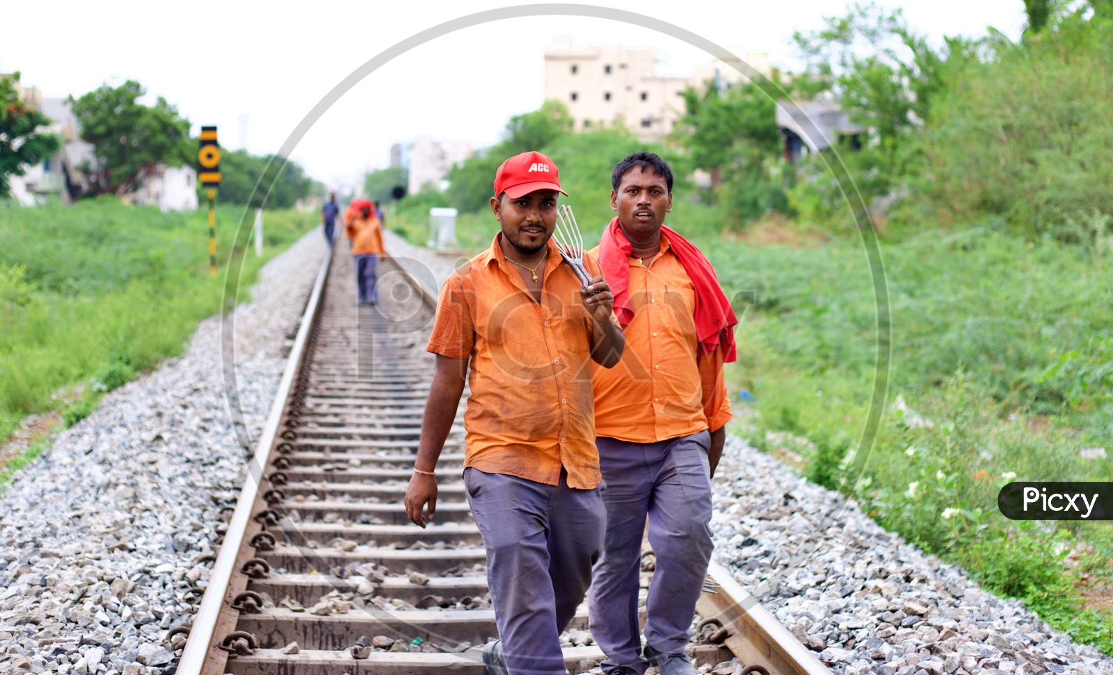 Railway workers.