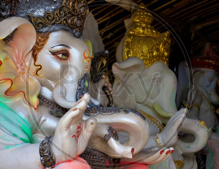 Ganesh statue made of plaster of paris.