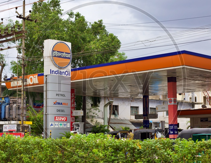 An Indian oil gas station.