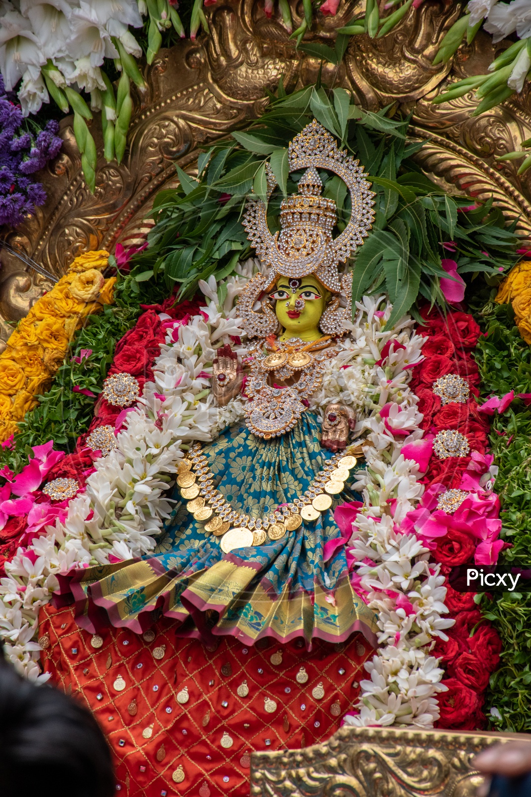 Idol of Goddess , Bonalu festival at Ujjaini Mahankali Temple, Secunderabad.