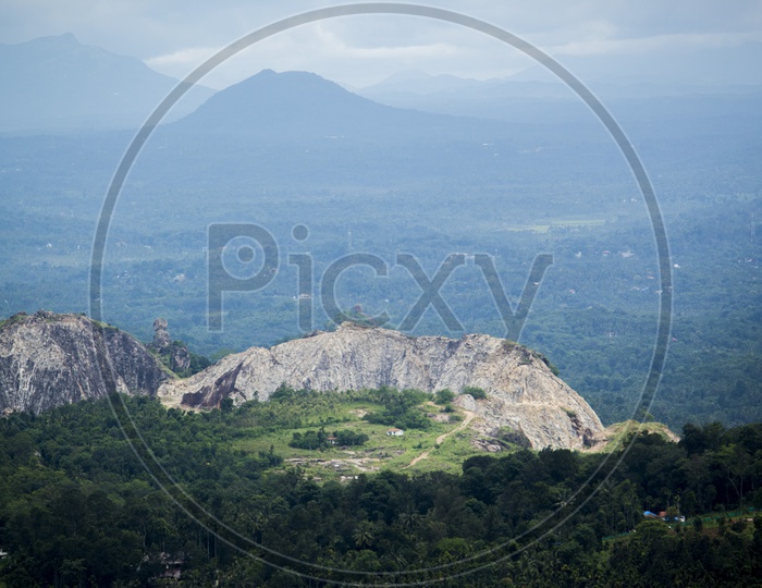 The view point of Edakkal caves, wayanad, India