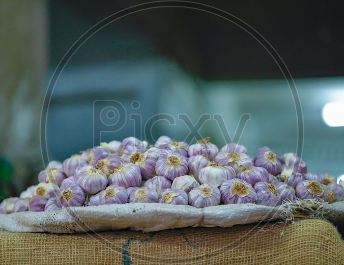 Garlic In a Vendor Shop Or Stall