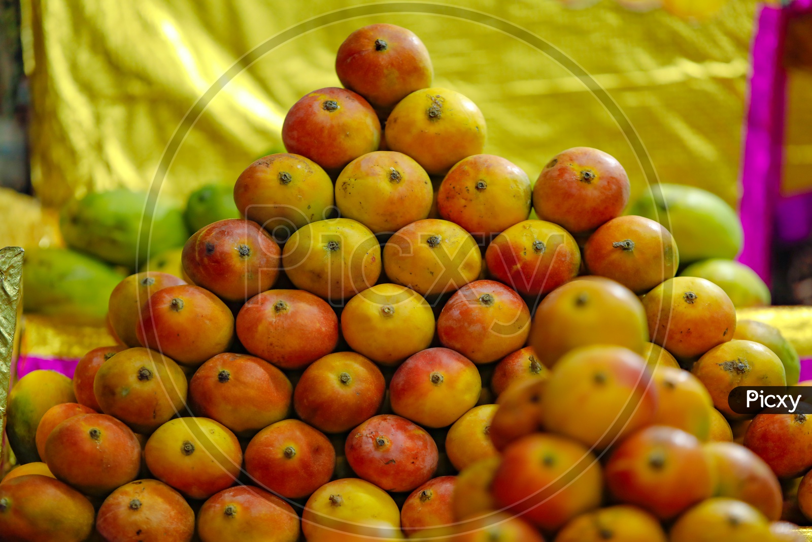 Mangoes In A Fruit Vendor Shop Or Stall