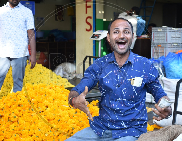Expression. flower vendor.