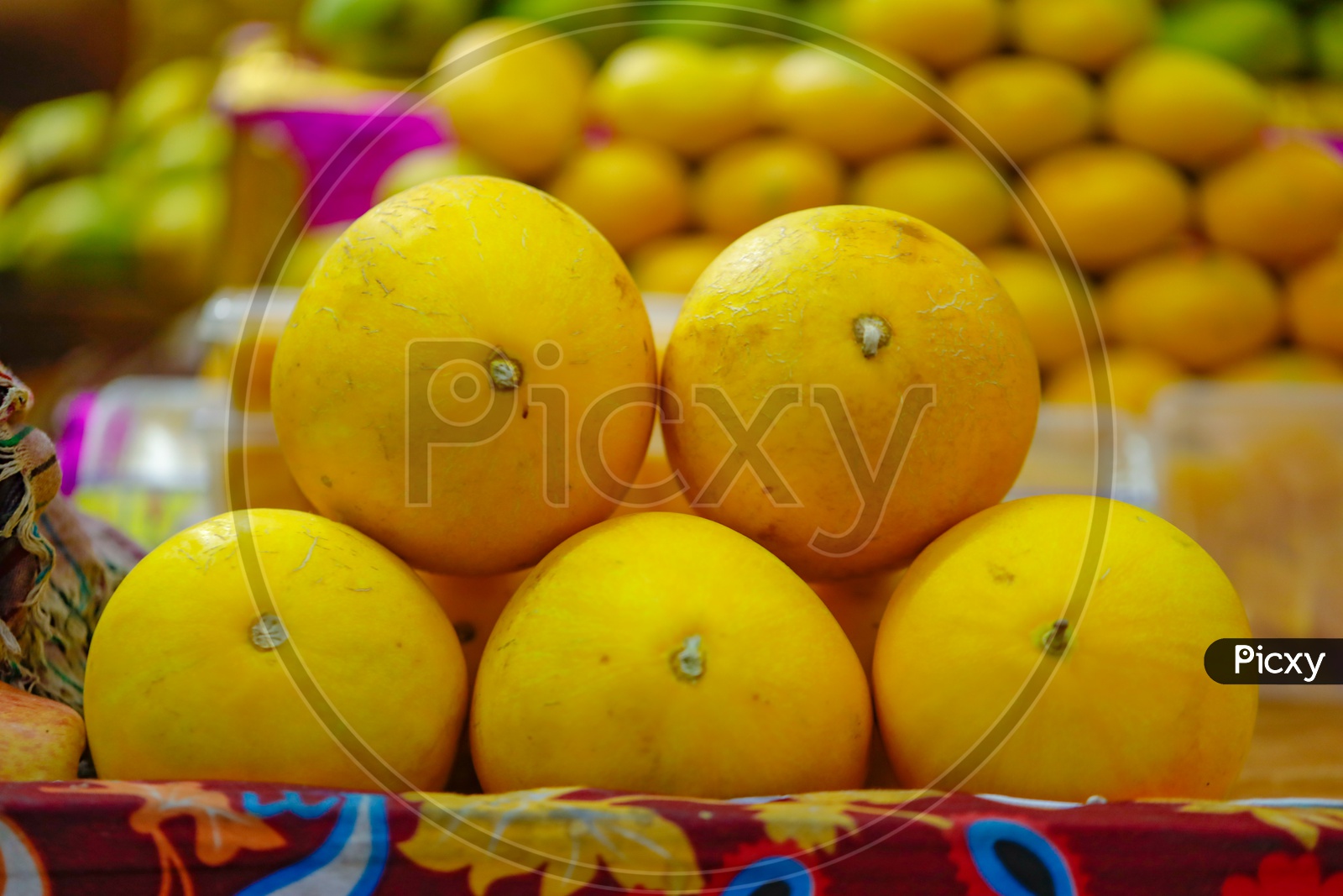 Yellow Cucumber In a Vegetable Vendor Shop Or Stall