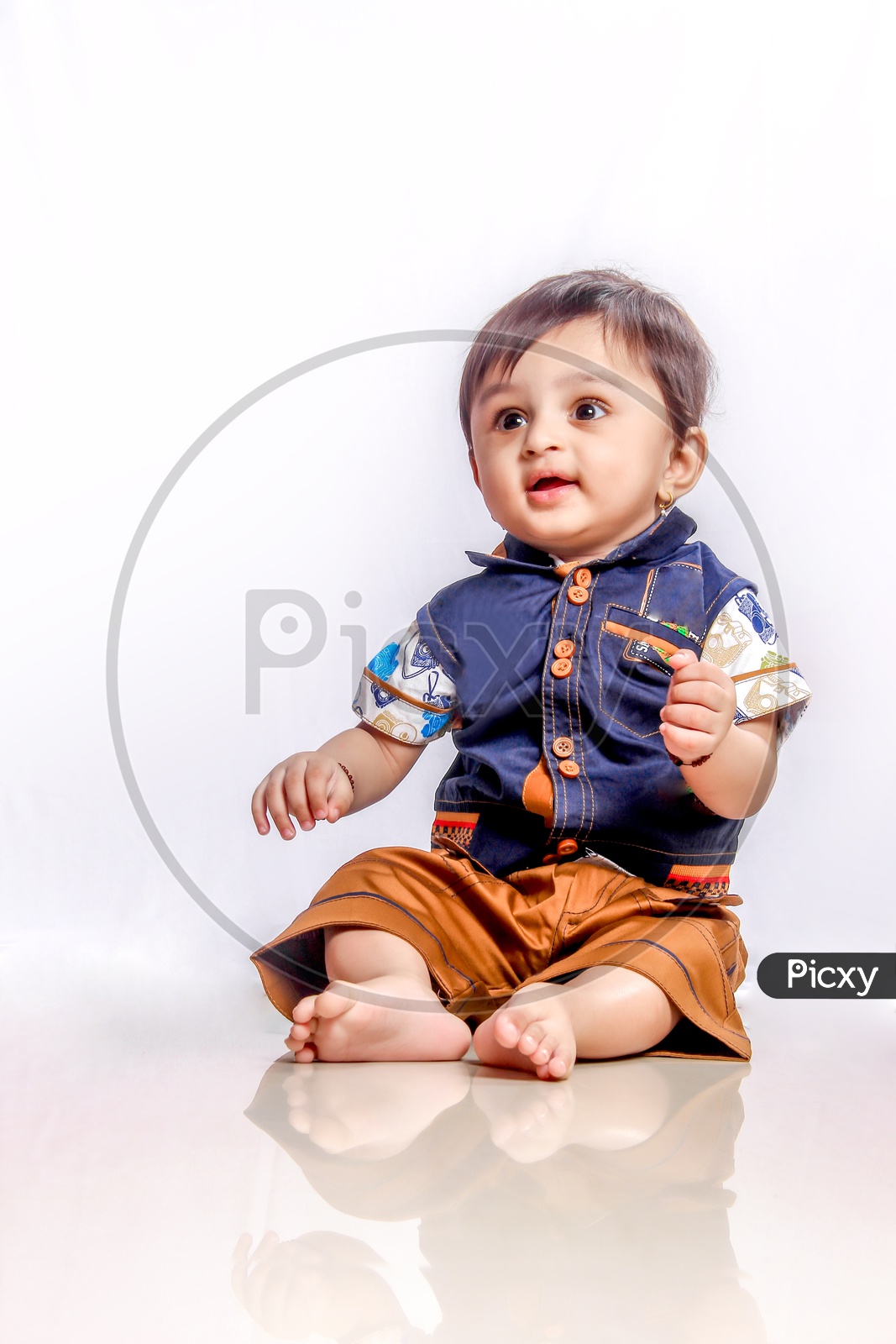 cute Indian baby girl on spectacles Stock Photo  Alamy