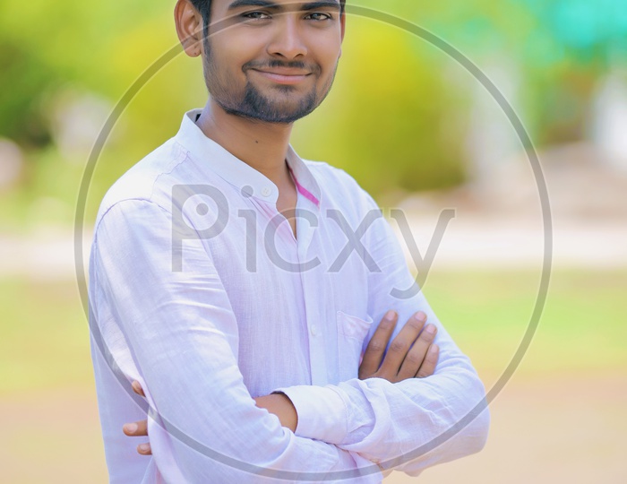 Confident Indian Student or Young Man  Smiling