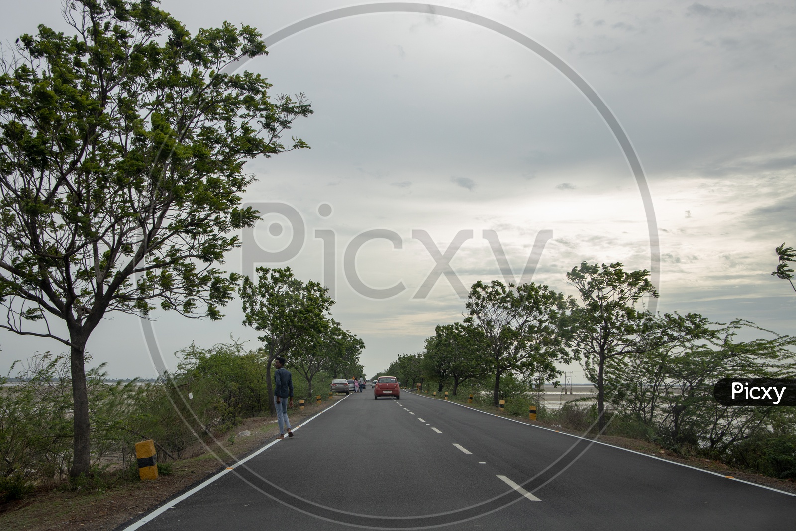 A Road Leading to  Satish Dhawan Space Centre SDSC SHAR  For Visitors To Watch  Rocket Launch