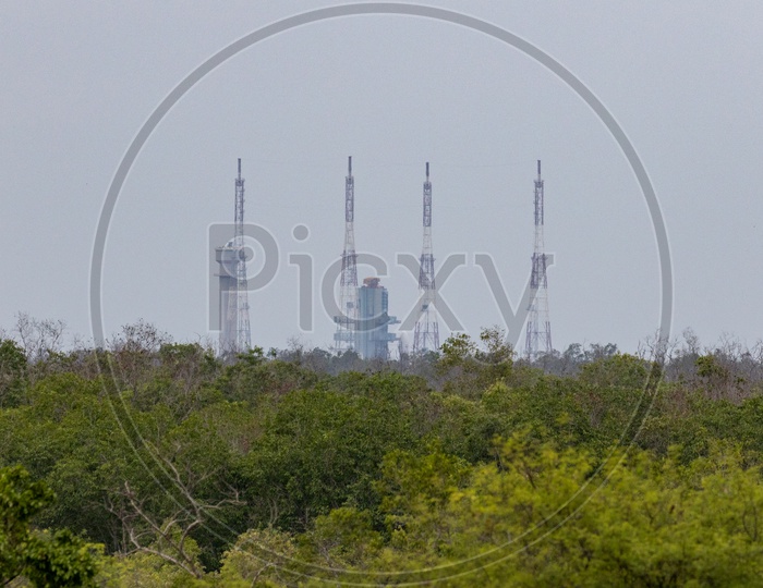 GSLV Mk III  M1  Or Chandrayaan 2  Spacecraft or Rocket  On   Launch pad  At Satish Dhawan Space Centre  SHAR In Sriharikota
