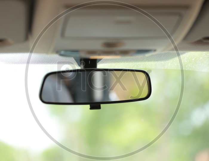 Rare View Mirror Or Back Sight Mirror in A Car